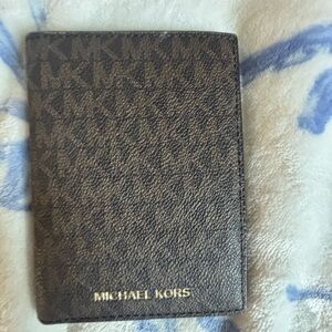 Michael Kors Black and Brown Card Holder
